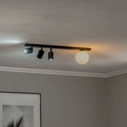 EMIBIG LIGHTING Baster 4 ceiling spotlight, steel, 4-bulb, 3 spots, ball