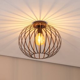 Argon Cruce ceiling light, dark brown, steel, Ø 40 cm