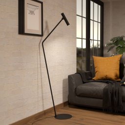 EGLO Almudaina LED floor lamp, black, height 157 cm, steel