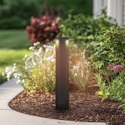 Lucande LED path light Raiku, black, aluminium, 65 cm
