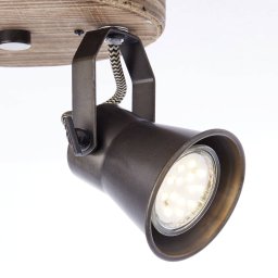 Brilliant Ceiling spotlight Seed, two-bulb, black