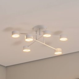 EMIBIG LIGHTING Modus 6 ceiling light, steel, 6-bulb, GX53, white