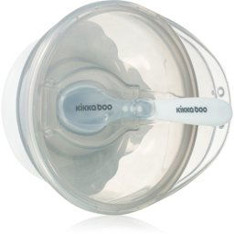 Kikkaboo Suction Bowl with Spoon bowl with spoon with cap 4 m+ Blue 1 pc