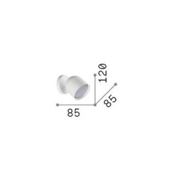 Ideallux Ideal Lux wall lamp Dodo brass-coloured 1-bulb metal Ø 8.5cm