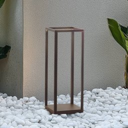 Lucande Thorvid LED pedestal light, height 50 cm, black