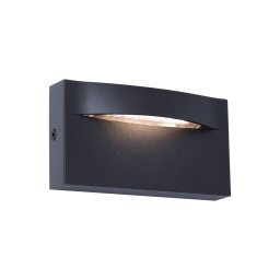 Viokef LED outdoor wall light Vita, dark grey, 13.7 x 7.5 cm