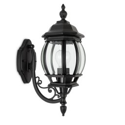 K.S. Verlichting Outdoor wall lamp Andrew crystal glass standing black