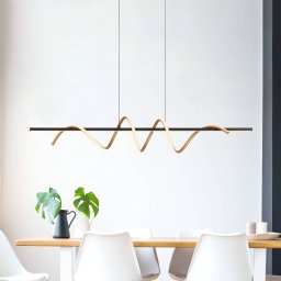 JUST LIGHT. GmbH JUST LIGHT. Emanda LED pendant light, iron, black brass