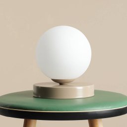 ALDEX Joel table lamp, height 17 cm, beige/white