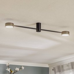 Nowodvorski Lighting Orbit II ceiling light, black, 2-bulb