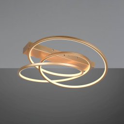 Trio Lighting Darvin LED ceiling light, gold-coloured, metal, plastic CCT