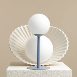 ALDEX Joel table lamp, height 35 cm, blue/white