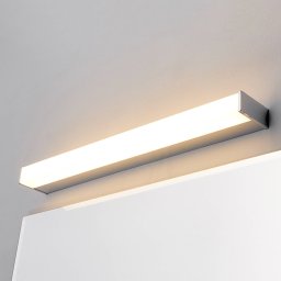 Lindby LED wall lamp Philippa, angular, 59 cm, chrome, IP44