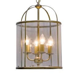 Steinhauer Pimpernel pendant light, Ø 32 cm, bronze, clear glass