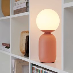 Nordlux Table lamp Notti, metal and glass, terracotta