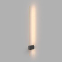 Maytoni LED wall light Pars, 62.3 cm, black/gold, aluminium
