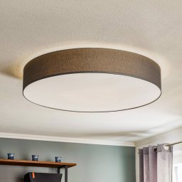 TK Lighting Rondo ceiling light, grey Ø 80 cm
