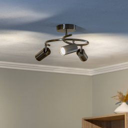 Lucea Ceiling spotlight Spotte, Ø 47 cm, brass, 3-bulb