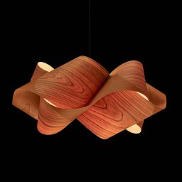 LZF LAMPS LZF Swirl pendant, cable black Ø 54cm cherry tree