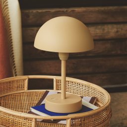 Nordlux LED rechargeable table lamp Ellen To-Go, beige, aluminium