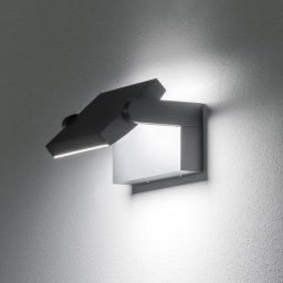 Ideallux Ideal Lux LED outdoor wall lamp Swipe anthracite, metal 3,000 K