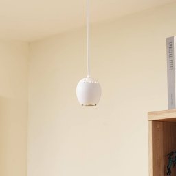 Lindby LED pendant light Lumaro, white, Ø 6.2 cm, 48V,dimmable