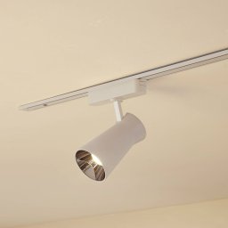 Lindby LED spot 48 V Lumaro, white, Ø7cm, plastic, dimmable