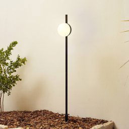Lindby LED ground spike light Darleen, anthracite, metal, Ø10cm