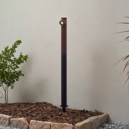 Lindby Luzian LED path light, height 80 cm, black, ground spike
