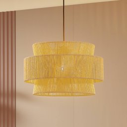 Lindby Anuva pendant light, natural, paper, Ø 45 cm