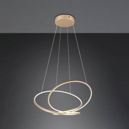 Trio Lighting LED pendant light Darvin length 84 cm, gold-coloured, metal, CCT