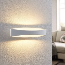 Arcchio LED wall light Jelle, 44 cm, white, metal, up/down