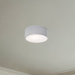 TEMAR LIGHTING Cleo ceiling light, Ø 20 cm, IP54, grey, metal, E27
