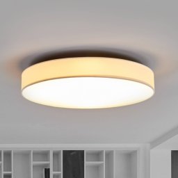 Lindby LED ceiling lamp Saira, Ø 50 cm, white, textile