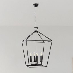 Opviq Till 13251 chandelier, black, metal, 4-bulb