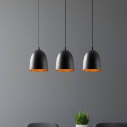 Opviq Tattoo 6173 pendant light, black, metal, 3-bulb, linear