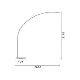 Ideallux Ideal Lux LED floor lamp Comet black, metal, height 210 cm