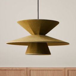 LOOM DESIGN Morphic LED pendant light, green, felt, Ø 50 cm