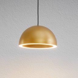 LOOM DESIGN LED hanging light Curve gold-coloured aluminium Ø 14cm