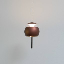 LOOM DESIGN LED pendant light Parachute, brown, Ø 9.6 cm, aluminium