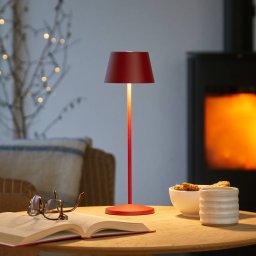 LOOM DESIGN LED rechargeable patio lamp Modi ruby red 36 cm CCT