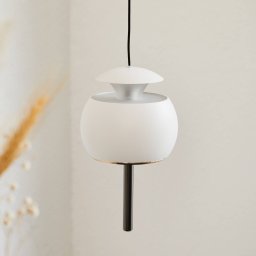 LOOM DESIGN LED pendant light Parachute, white, Ø 9.6 cm, aluminium
