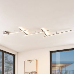 Lindby Acia LED ceiling light, nickel