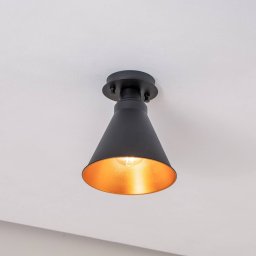 Opviq Berceste N-676 ceiling light, black/gold, metal, Ø 20 cm