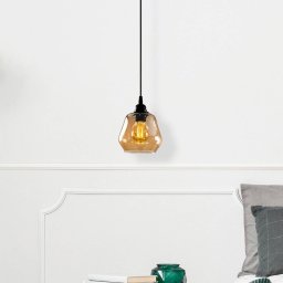 Opviq Hanging light Gold 030, glass gold-transparent Ø 15 cm 1-bulb