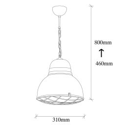 Opviq Saglam pendant light 3729, yellow, iron, Ø 32 cm