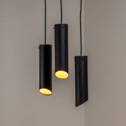 Opviq Sivani MR-979 pendant light, black, iron, 3-bulb round