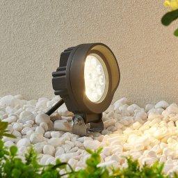 Lindby Emar LED ground spike light in dark grey