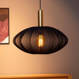 Lucide Corina pendant light, black, Ø 50 cm, E27