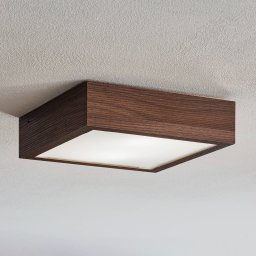 Argon Tromsö ceiling light, 30x30 cm, walnut